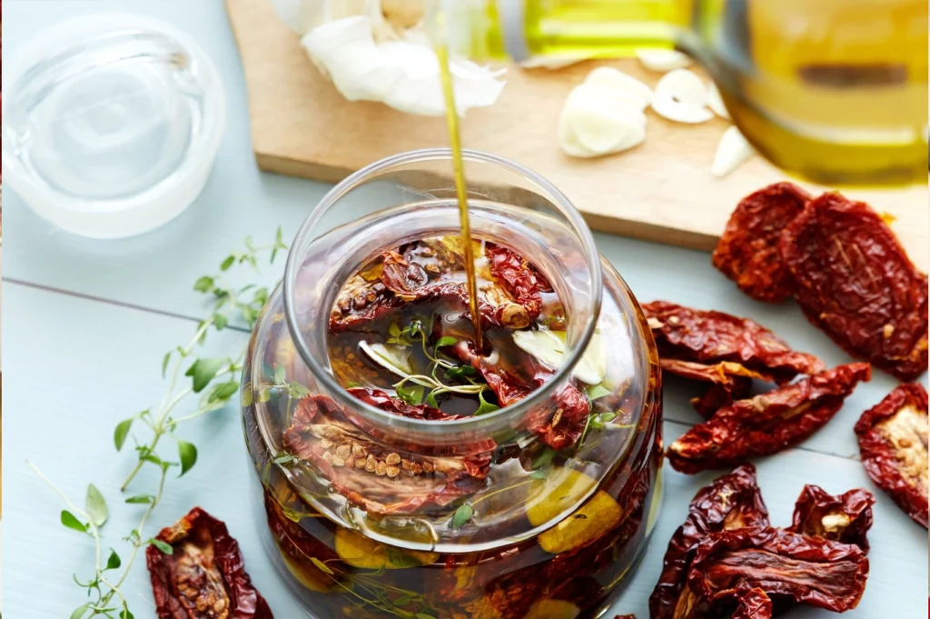 گوجه خشک در روغن زیتون